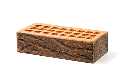 Картинка Кирпич - Облицовочный кирпич Облицовочный пустотелый : М-150 размером 120x250x65. Цвет красный, производство Губский кирпичный завод 